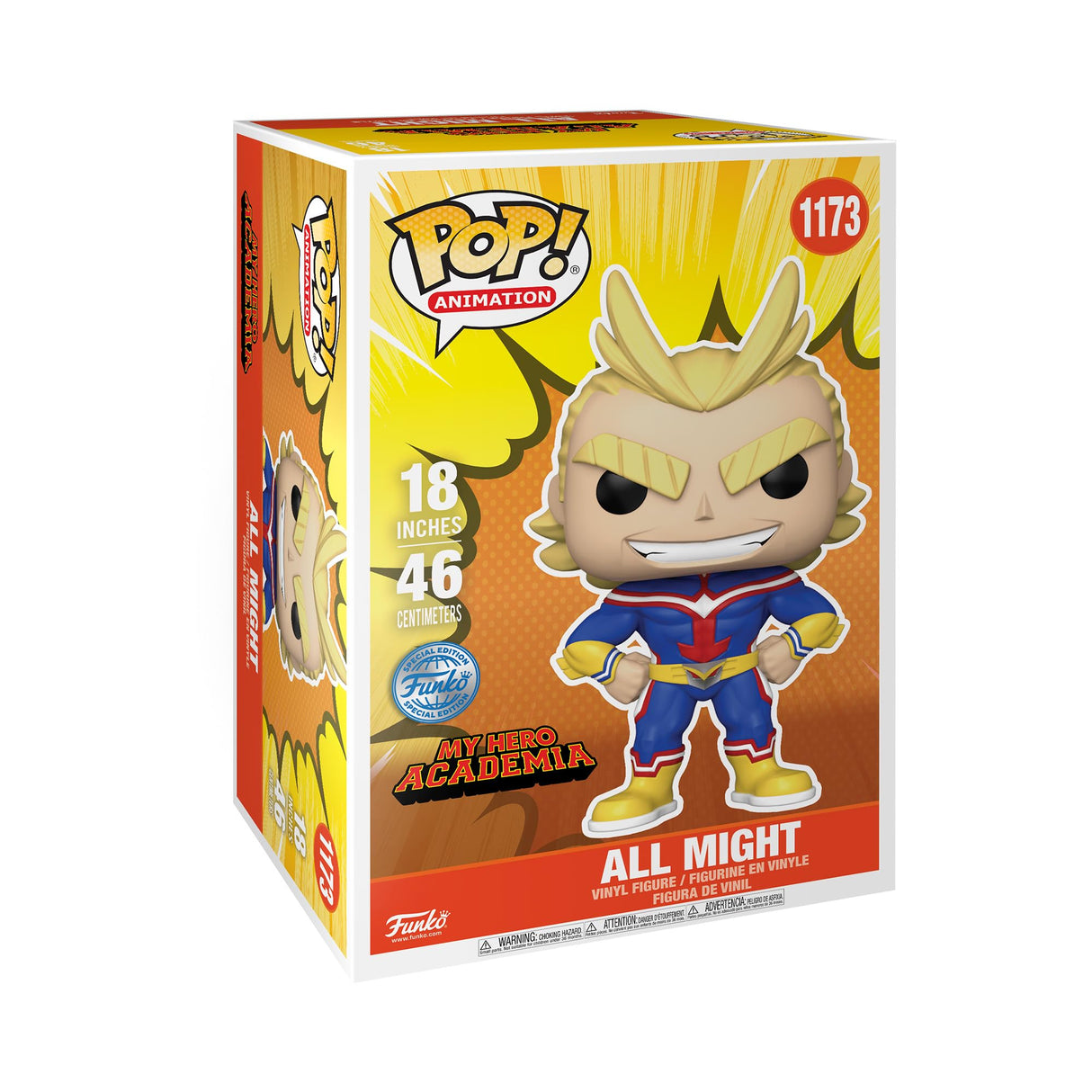 Funko Pop! Animation: My Hero Academia (MHA) - All Might 18" - My Hero Academia and 2 - Figura de Vinilo Coleccionable - Idea de Regalo- Mercancia Oficial - Juguetes para Niños y Adultos - Anime Fans