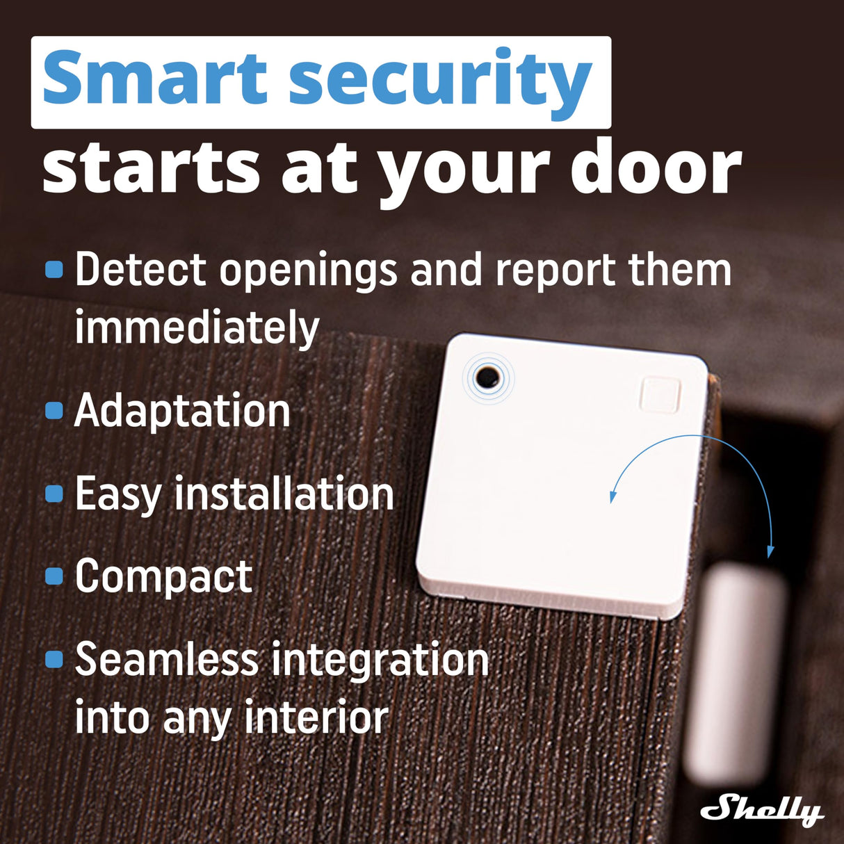 Shelly Smart Security Bundle XL, Paquete De Seguridad Inteligente, Dispositivos Bluetooth, Automatizacion del Hogar, No Hub Requerido, Batería De Larga Duración, Zonas De Alarmas Personalizadas