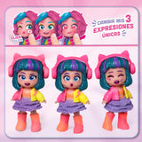KOOKYLOOS Serie Glitter Glam – Colección completa de 12 KookyLoos. Muñeca sorpresa coleccionable con accesorios de moda, ropa, zapatos y juguetes con 3 expresiones divertidas. 12 muñecas incluídas