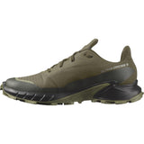 SALOMON Alphacross 5 Gore-tex, Zapatos de senderismo Hombre, Olive Night Black Deep Lichen Green, 42 EU