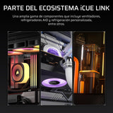 CORSAIR iCUE LINK XD6 RGB ELITE Unidad de Bomba/Depósito – Bomba FlowDrive Max, Sensor de Temperatura Integrado, 22 LED RGB Direccionables, Depósito de Nailon Transparente de 440 ml – Blanco