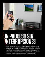 Canon Pixma PRO-200S Impresora Fotográfica Profesional, Sistema de Inyección de Tinta, A3+, WiFi, 8 Cartuchos de Tinta, Impresión Sin Bordes, Impresión de Alta Velocidad, Negro