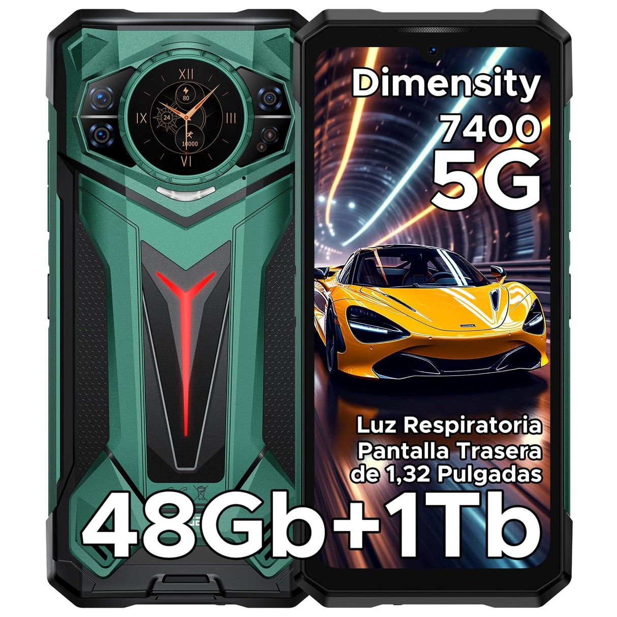 DOOGEE S200 Ultra 5G Movil Irrompible, 6,72" 48GB+1TB, 11000mAh/66W Android 15 Móvil Rugerizado, 5G Teléfono Móvil Resistente, 100MP/Dual SIMOTG/NFC