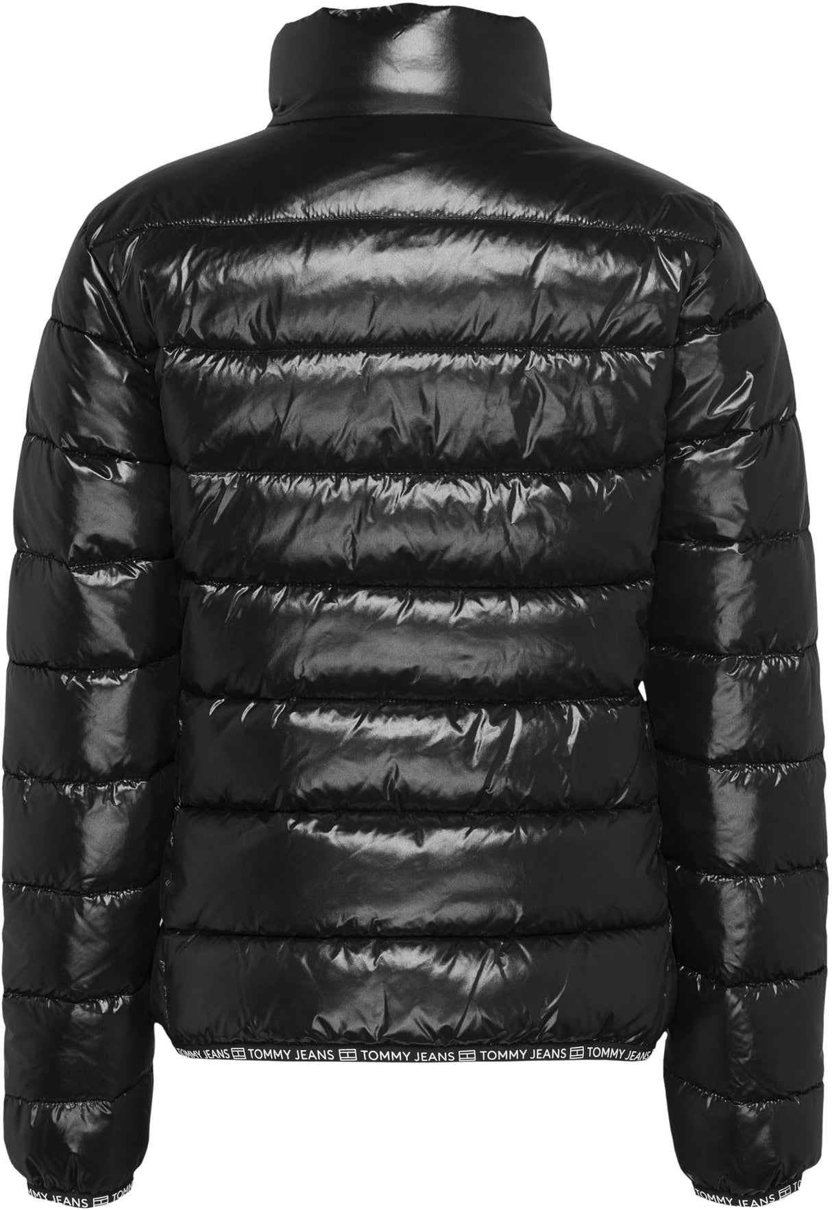 Tommy Jeans Cazadora acolchada Mujer Essential Tape brilante, Negro (Black), XL