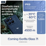 Motorola Edge 60 24GB (8GB+16GB RAM Boost)/512GB Gibraltar Sea, Pantalla Super HD de 6,67”con Cuatro Bordes curvos, Cámara Sony LYTIA™ 700C de 50MP, Moto ai, Durabilidad Militar, Batería 5200 mAh