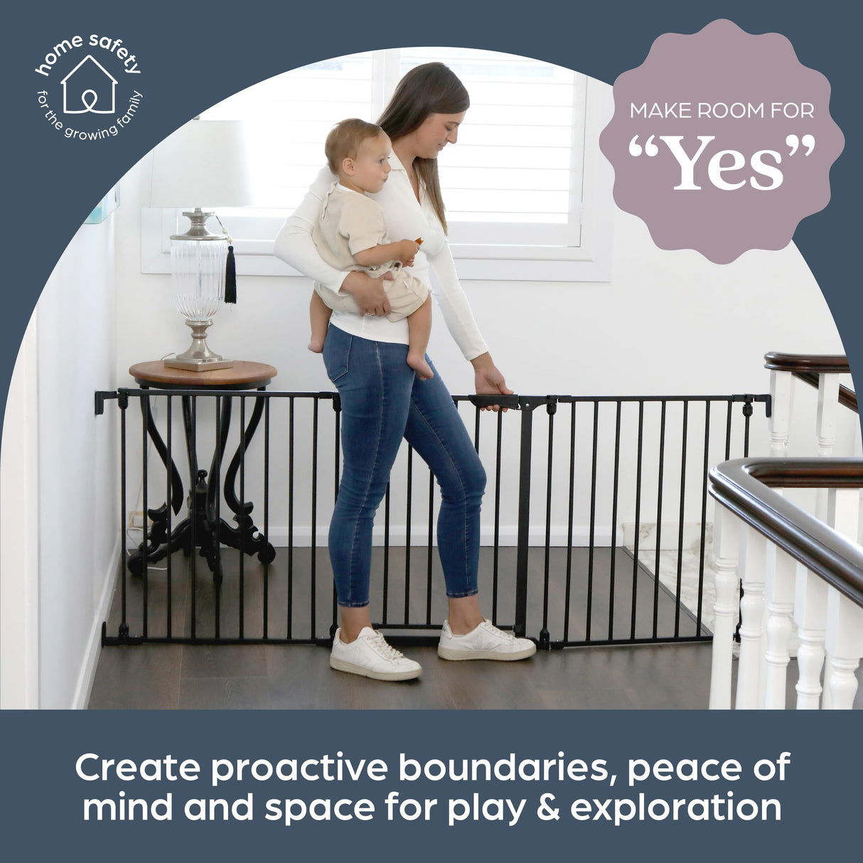 Dreambaby Discovery Flex Configure Adapta - Puerta de Seguridad Plegable para niños de 3 Paneles, se Adapta a Aberturas de 74,5 cm a 195 cm de Ancho y 74 cm de Alto, con función Smart Stay Open y