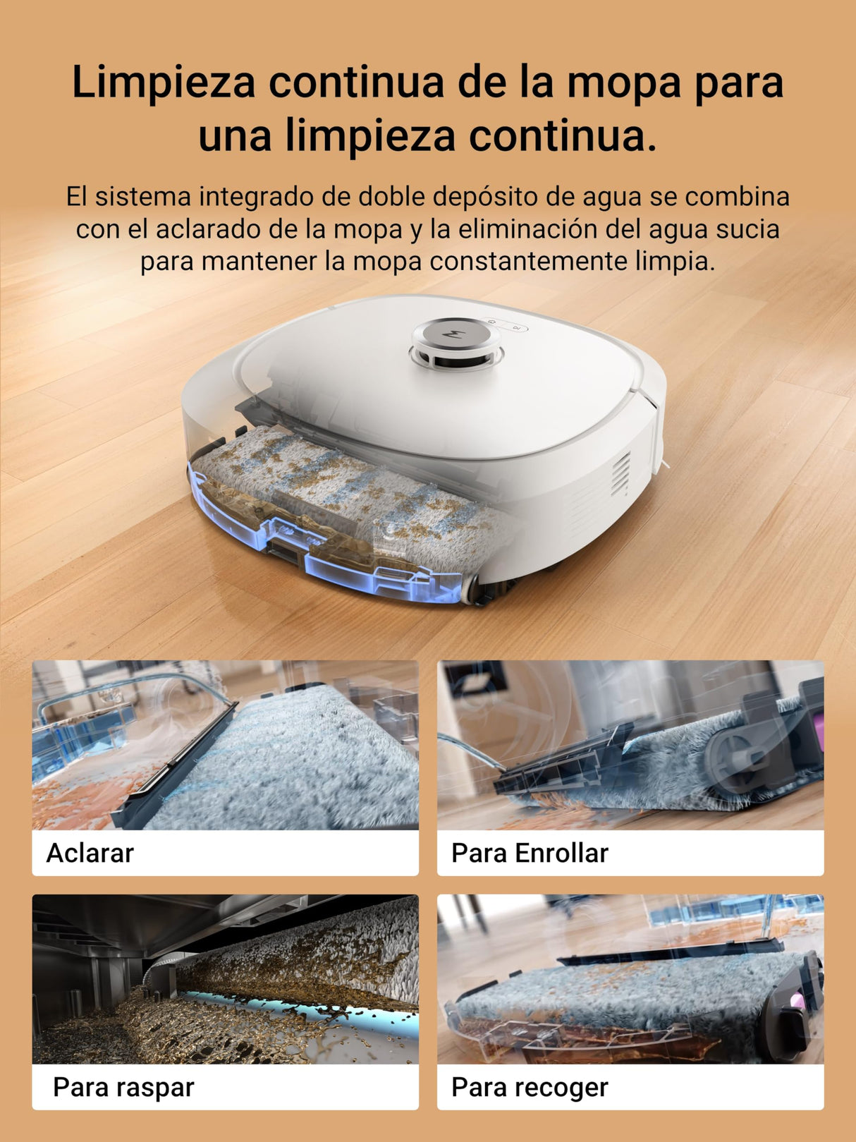 EUREKA J20 Robot Vacuum Cleaner and Floor Mop, 8000Pa Suction, Auto Drying Mop Design, Obstacle Avoidance, Carpet Detection, Self-Cleaning Base Station, Voice Control