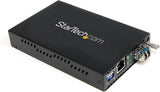 StarTech.com ET1000S40LC2 - Gigabit Ethernet Media Converter 1Gbps to Multi Mode Fiber Connector, Black