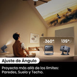 Hisense C2 - Mini Proyector Laser UHD 4K Smart TV, de 65 a 300 Pulgadas, 2000 Lumen, Dolby Vision Atmos, Audio JBL con Subwofer, Fuente Laser Tricolor, Zoom Digital, Autoenfoque, Contraste 1700:1