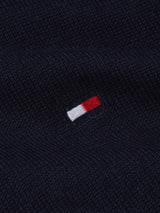Tommy Hilfiger Jersey con Cremallera Hombre Essential Cotton Zip Thru con Cuello Alto, Azul (Desert Sky), S