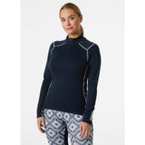 Helly-Hansen Womens W Lifa Merino Midw 1/2 Zip, Azul marino, XL