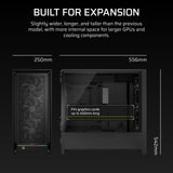 CORSAIR Frame 5000D RS Caja Modular Mid-Tower de Gran Flujo de Aire para PC – 4X Ventiladores RS Preinstalados, Sistema de Montaje de Ventiladores InfiniRail – Negro
