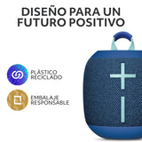 Ultimate Ears WONDERBOOM 4, Altavoz Bluetooth portátil Resistente al Agua con Graves potentes y Sonido de 360 Grados, Altavoz Flotante a Prueba de Polvo con Radio de acción de 40 m - Azul