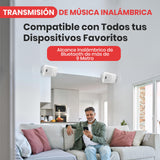 Pyle Sistema de par de Altavoces, Activo, Pasivo, Resistentes a la Intemperie, Inalambricos, Sonido Estereo, Interiores, Exteriores, AUX, Bluetooth, Blanco