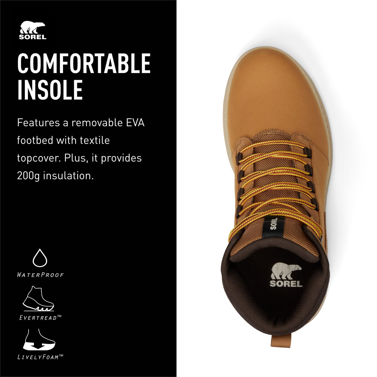 Sorel Mac Hill Lite Mid Plus WP, Botas de invierno impermeables, Hombre, Cashew Blackened Brown, 42 EU