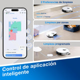 ECOVACS DEEBOT N20 Plus Robot Aspirador y fregasuelos, Potencia de succión de 8000 Pa, estación Dustbagless PureCyclone, Anti-enredos de Pelo, Tiempo de Funcionamiento de hasta 300 Minutos