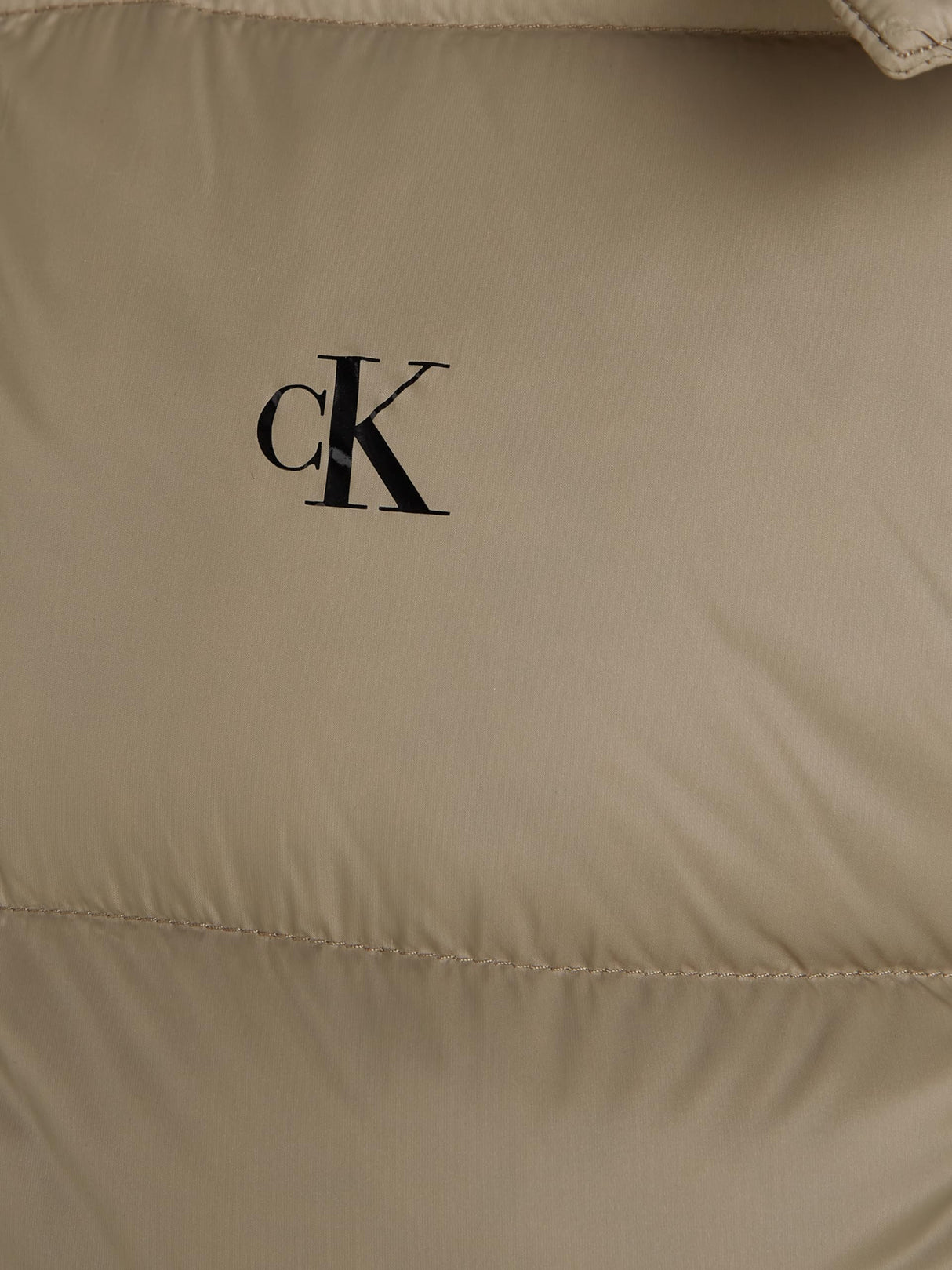 Calvin Klein Cazadora acolchada Mujer Down Short Puffer con capucha, Beige (Brindle), 3XL