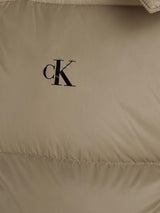 Calvin Klein Cazadora acolchada Mujer Down Short Puffer con capucha, Beige (Brindle), 3XL