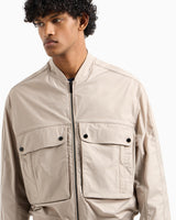 Armani Exchange Blue Edition, Logo Patch Chaqueta, Tanga, XL Hombres