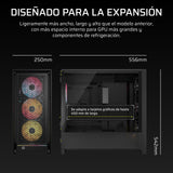CORSAIR Frame 5000D RS ARGB Caja Modular Mid-Tower de Gran Flujo de Aire para PC – 4X Ventiladores RS Preinstalados, Sistema de Montaje de Ventiladores InfiniRail – Negro