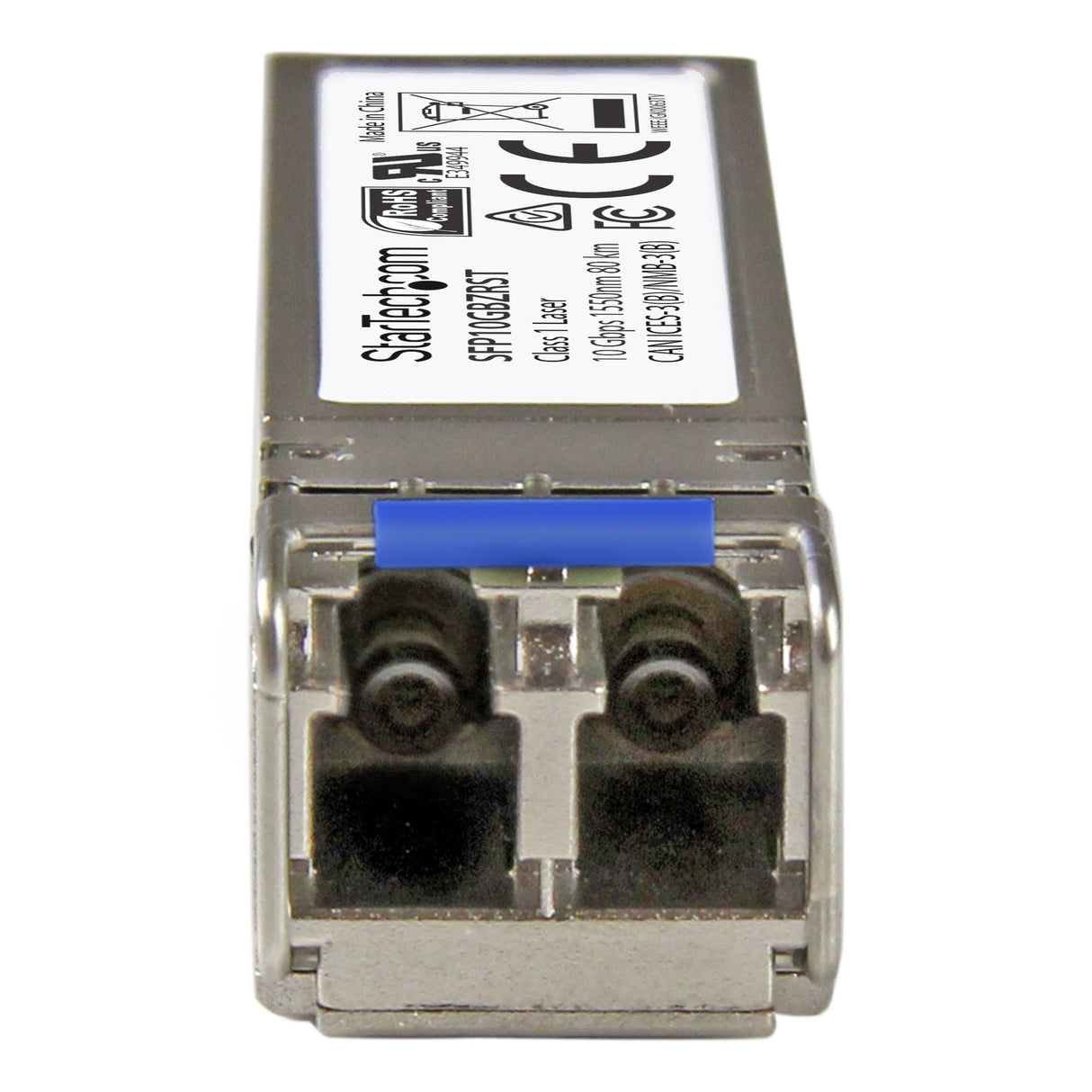StarTech.com Módulo Transceptor SFP+ de Fibra LC Monomodo 10GBase-ZR MSA de 10 Gigabit DDM DOM - Hasta 80km, Plata