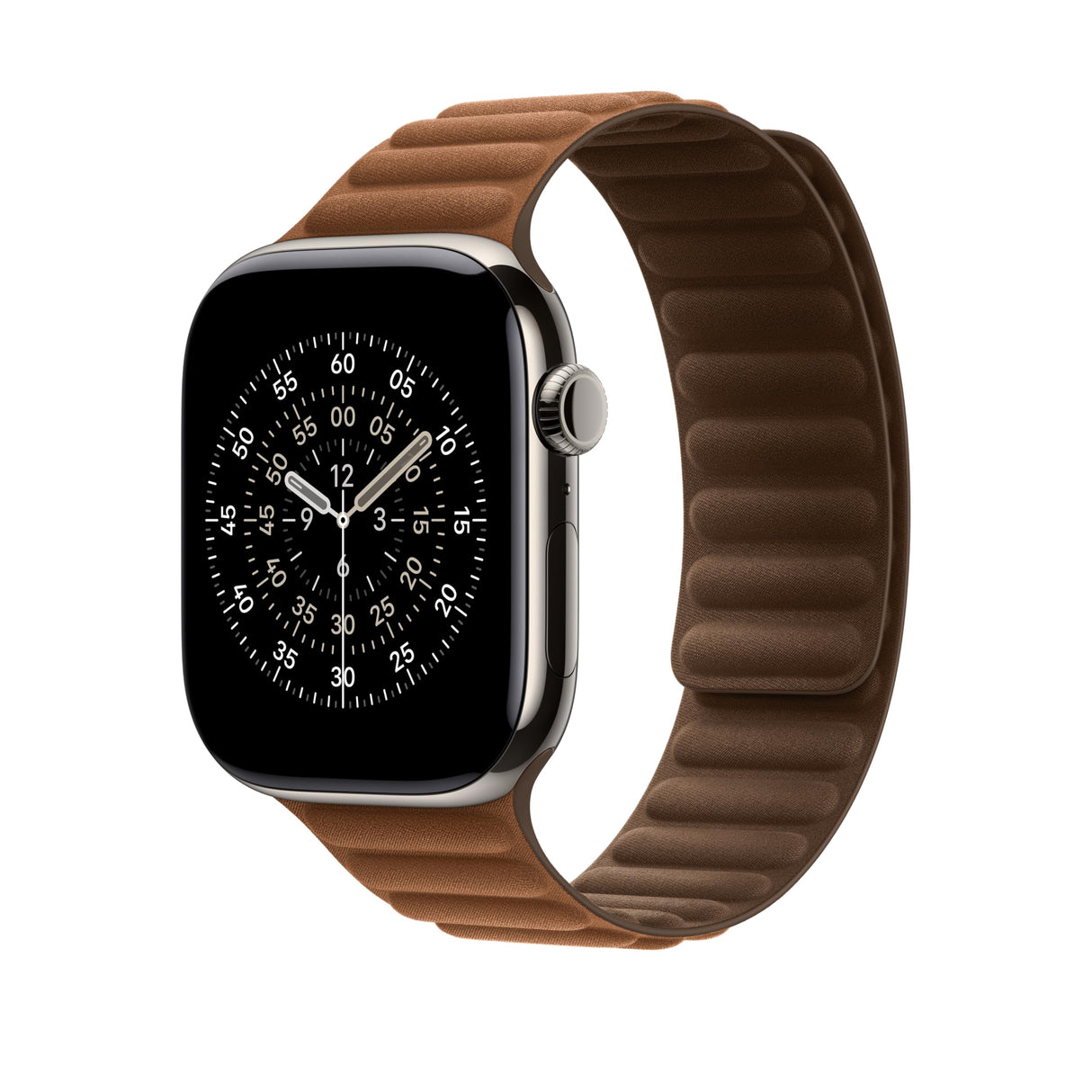 Apple Watch Band - Correa de eslabones magnética - 46 mm - Caramelo - Talla S/M