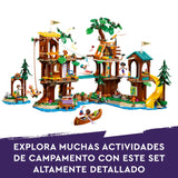 Lego Friends Campamento de Aventura: Casa del Árbol con 5 Animales de Juguete, Regalo para Niñas y Niños de 8 Años o Más, 5 Mini Muñecas y Muñecos y Figura de Búho, Casita de Muñecas 42631