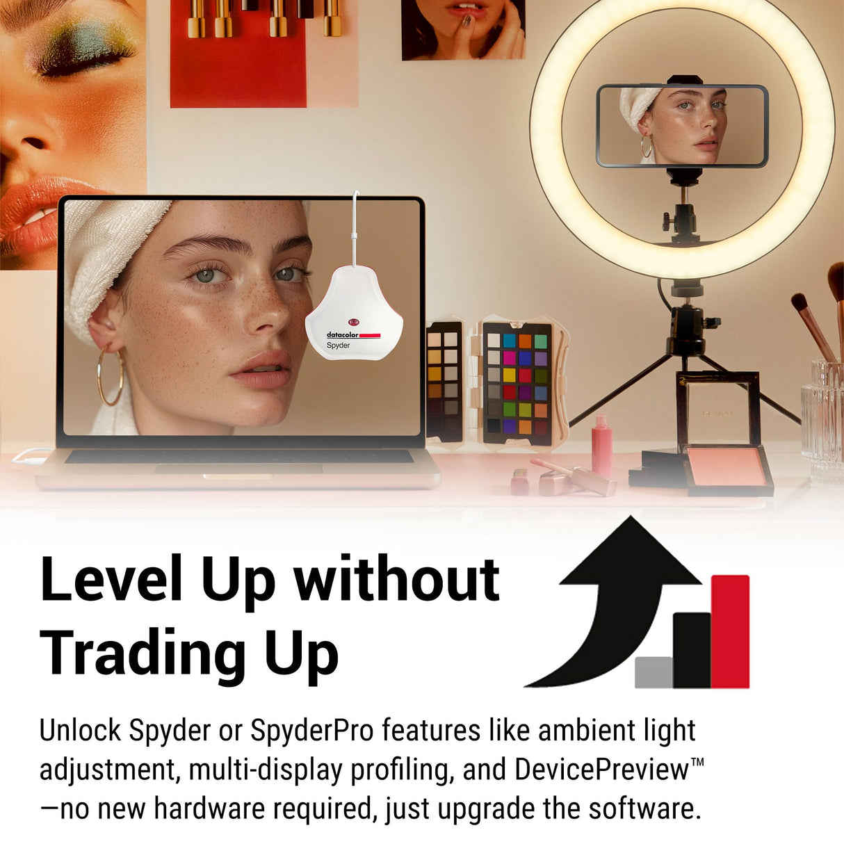 Datacolor SpyderExpress – Calibración de Monitores para Fotografía, Diseño y Creación, Compatible con MacBook M4 Mini-LED, Calibra 3 Pantallas, Configuración en 90-Segundos, Software Actualizable