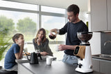 Fiorenzato AllGround - Molinillo de café, color negro vanta; panel de control con aplicaciones cromadas, para el grado perfecto de molienda para café espresso, moca y café filtrante
