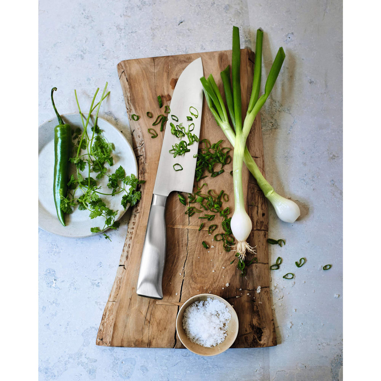 WMF Grand Gourmet - Cuchillo de Chef Chino de 31,5 cm con Hoja Insertada de Acero Templado Completamente Forjado de 18,5 cm