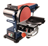 FERM Lijadora de banda - 350W - 150mm - Incluye 2 bandas de lijado (P80 y P120) y 2 discos de lijado (P80 y P120)