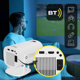 OVERMAX MULTIPIC Veer Mini Proyector 4K FullHD, Corrección Keystone, Imagen hasta 200", Wi-Fi Bluetooth, 2000 Lúmenes 120 ANSI, Proyector de Estrellas, Mando a Distancia, Android, Cine en Casa