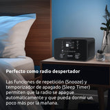 TechniSat DIGITRADIO 550 IR - Radio estéreo por Internet (Dab+, FM, WLAN, Bluetooth, Control por App, Despertador), Negro