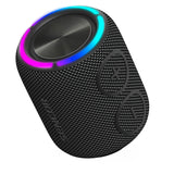SENCOR Sirius 2 Mini Black, Altavoz Bluetooth 16W, IPX7 Resistente al Agua, 360° Sonido, LED Multicolor, Negro