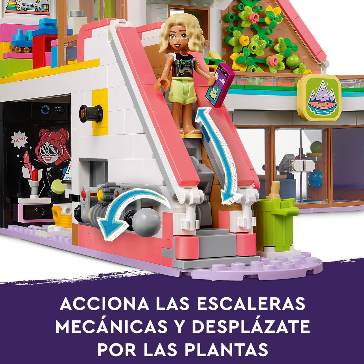LEGO Friends Centro Comercial de Heartlake City Juguete de Casa de Muñecas apra el Juego de Rol, Maqueta de Construcción con Mini Muñecos de Personajes, Regalo para Niñas y Niños de 8 Años o Más 42604
