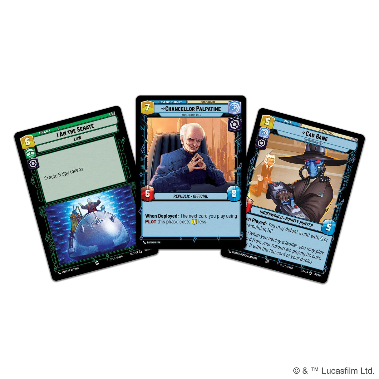 Asmodee Star Wars: Unlimited TCG Secrets of Power Spotlight Deck Display - 3 Padmé Amidala & 3 Chancellor Palpatine Pre-Built Decks, Ages 12+, 2+ Players, 20 Minute Playtime