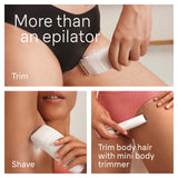 Braun Silk-épil 7 SkinSpa 7-081 - Set de depiladora para mujer, depiladora de larga duración, cabezal de afeitado, cabezal de masaje, color blanco y plateado