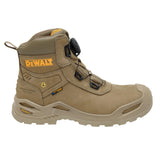 DEWALT Lander Botas de trabajo impermeables de piel nobuk para hombre, ajuste ancho, cierre BOA, puntera de seguridad no metálica, piedra, 44 EU