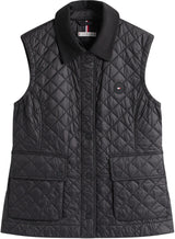 Tommy Hilfiger Chaleco Mujer Padded Nylon Slim Quilted Acolchado, Negro (Black), XL