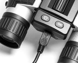 Binoculares Technaxx con Pantalla para Adultos, utilizados para observar Aves, Animales, Viajar, Cazar, Eventos Deportivos - Grabación de Video y Fotos FullHD, Zoom 4X, MicroSD - Binoculares TX-142