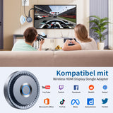 Miracast Wireless Hdmi Dongle Adapte, Hdmi Bluetooth Adapter Wi-Fi Dongle con Screen Mirror para Streaming de vídeo/Audio/Transferencia de Archivos Desde Ordenador portátil, PC, Smartphone a HDTV,