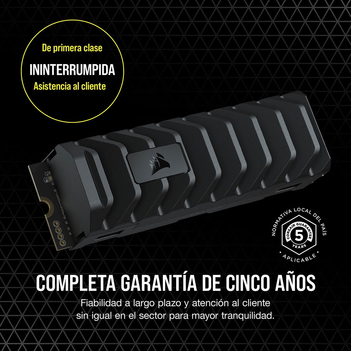Corsair MP600 Pro XT 8TB Gen4 PCIe x4 NVMe M.2 SSD - Velocidades de Lectura y Escritura secuencial de hasta 7.000 MB/s y 6.100 MB/s, TLC NAND de Alta Densidad – Disipador Térmico de Aluminio - Negro