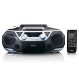 Lenco SCD-720 - Boombox Dab+ - Bluetooth 5.0 - Toploader CD/MP3 - Placa de Casete - Radio FM - Puerto USB - 2 x 6 W RMS - Bass Reflex - Mando a Distancia - Plata