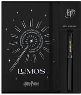 Moleskine Colección Hechizos Wizarding World Harry Potter Giftbox, Caja de Regalo con Bolígrafo Roller Kaweco y Cuaderno a Rayas con Tapa Dura y Cierre Elástico, Formato Grande 13 x 21