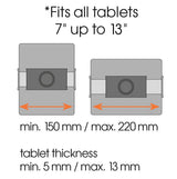 Vogel's TMS 1030 Paquete de montaje: soporte de tablet en pared para tablets de 7-12 pulgadas, Giratorio hasta 180º, Inclinable hasta 15º, También compatible con iPad y Samsung Galaxy Tab