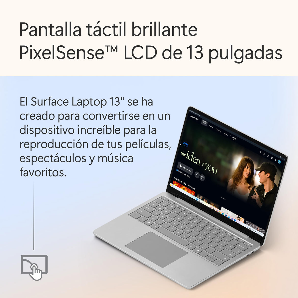 Microsoft Surface Laptop | Copilot+ PC | Pantalla táctil LCD 13'' | Snapdragon X Plus | 16GB RAM | Almacenamiento de 256GB | Último Modelo | Platino