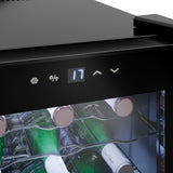 Tristar Vinoteca Termoeléctrica Grande Saignée, Para hasta 12 botellas, Silenciosa y estable, Puerta de vidrio, 4 niveles, Pantalla táctil LED, Iluminación interior, WR-7511