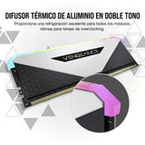 Corsair Vengeance RGB RT 32GB (4x8GB) DDR4 3200MHz C16 Memoria de Sobremesa (Iluminación Dinámica RGB, Optimizado para AMD 300/400/500 Series, Compatible con Intel 300/400/500 Series) Blanco