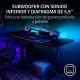 Razer Nommo V2 - Altavoces Gaming de Rango Completo 2.1 para PC con Subwoofer con Cable (Diafragmas de Gama Completa de 3 pulgadas con Correctores de Fase de Aluminio, THX Spatial Audio) Negro
