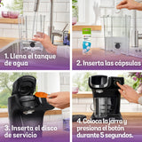 Bosch Hogar Máquina multibebida, Cafetera de cápsulas, Hasta 70 bebidas, OneTouch, Servicio individual, Personalización de bebidas, Filtración de agua, Color Negro
